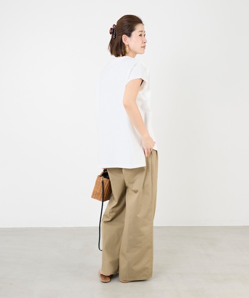 upperhights（アッパーハイツ）の「【upper hights】フレンチスリーブロゴT-shirt-BIG NO SLEEVE TEE（Tシャツ/カットソー・レディース・オフホワイト/ブラウン・1）」の11枚目の写真