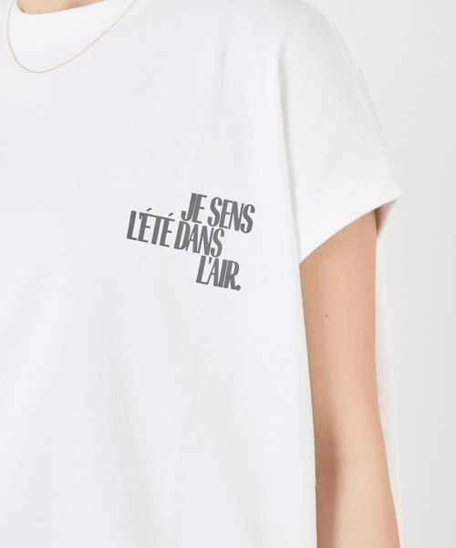 upperhights（アッパーハイツ）の「【upper hights】フレンチスリーブロゴT-shirt-BIG NO SLEEVE TEE（Tシャツ/カットソー・レディース・オフホワイト/ブラウン・1）」の13枚目の写真