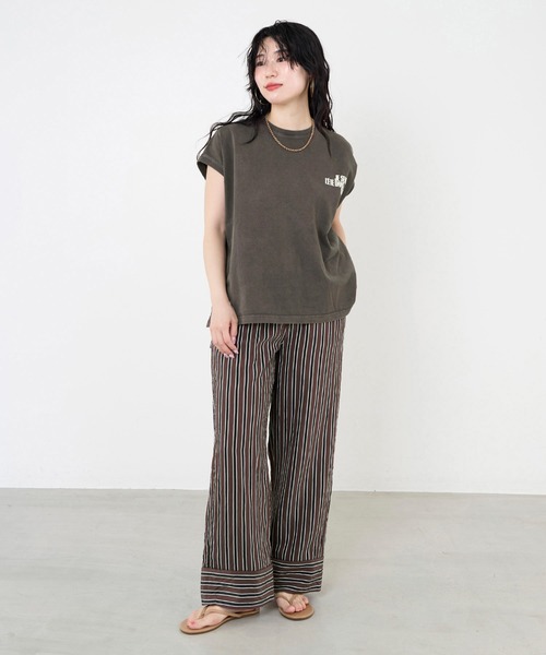 upperhights（アッパーハイツ）の「【upper hights】フレンチスリーブロゴT-shirt-BIG NO SLEEVE TEE（Tシャツ/カットソー・レディース・オフホワイト/ブラウン・1）」の15枚目の写真