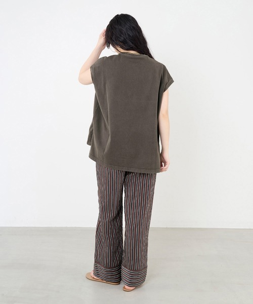 upperhights（アッパーハイツ）の「【upper hights】フレンチスリーブロゴT-shirt-BIG NO SLEEVE TEE（Tシャツ/カットソー・レディース・オフホワイト/ブラウン・1）」の16枚目の写真