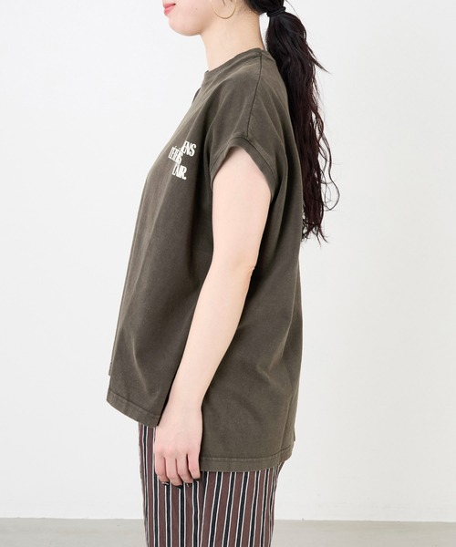 upperhights（アッパーハイツ）の「【upper hights】フレンチスリーブロゴT-shirt-BIG NO SLEEVE TEE（Tシャツ/カットソー・レディース・オフホワイト/ブラウン・1）」の20枚目の写真