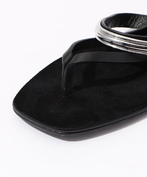 LAOCOONTE（ラオコンテ）の「LAOCOONTE　シルバーバックルフラットサンダル（サンダル・レディース・ブラック・38/37/36）」の6枚目の写真