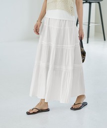 STYLE DELI（スタイルデリ）の「コットン質感のタックティアードロングスカート（スカート・レディース）」