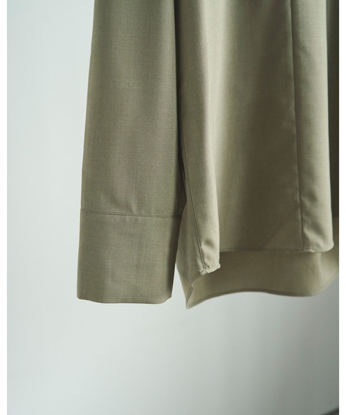 anuke（アンヌーク）の「Deep Skipper Shirts（シャツ/ブラウス・レディース・オリーブ/チャコールグレー・FREE）」の12枚目の写真