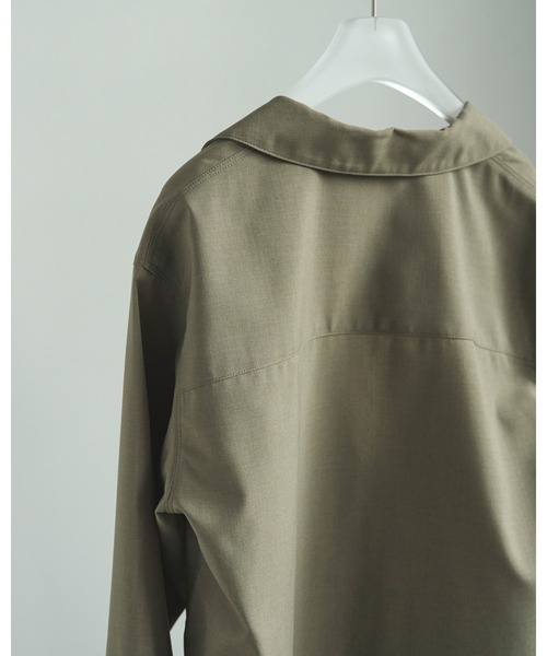anuke（アンヌーク）の「Deep Skipper Shirts（シャツ/ブラウス・レディース・オリーブ/チャコールグレー・FREE）」の13枚目の写真