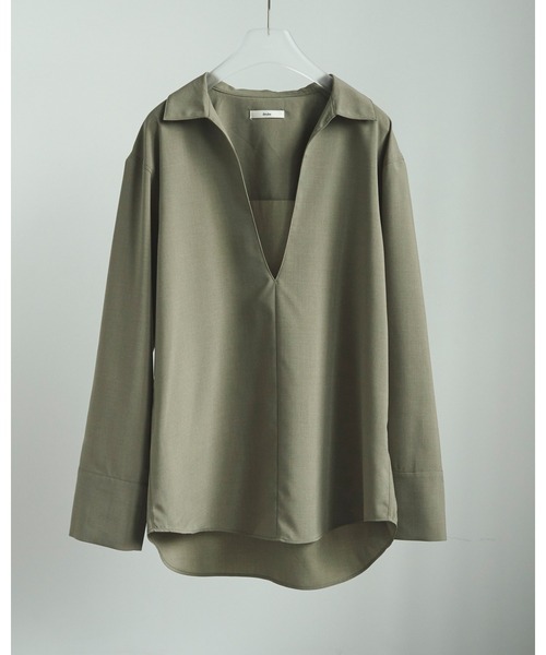 anuke＊トップス anuke（アンヌーク） (アンヌーク）Typewriter Pintuck Blouse 即日
