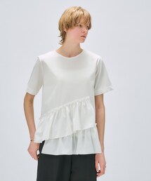cloenc | 【UVカット／接触冷感／マシンウォッシュ】イレヘムフリルプルオーバー(Tシャツ/カットソー)