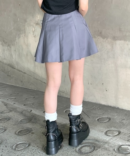 lilful(リルフル)の「【インパン付き】プリーツ無地シンプルミニスカート(スカート・レディース・ブラック/ブラウン/グレー・S/M/L)」の10枚目の写真