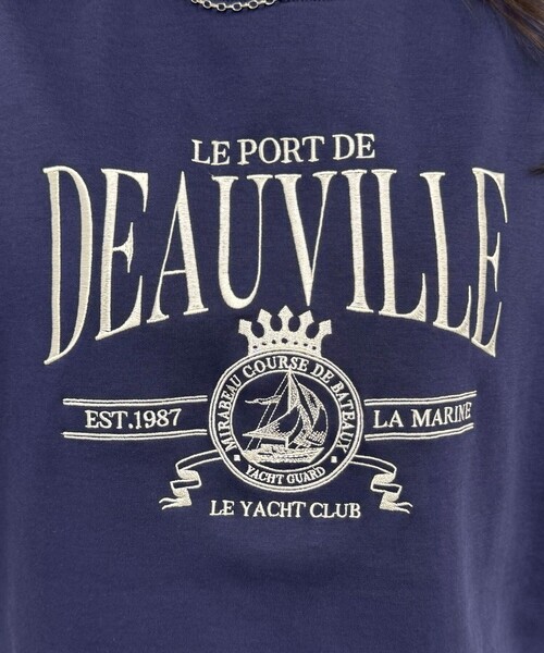 fredy emue（フレディエミュ）の「エンブレム刺繍ポンチTシャツプルオーバー（Tシャツ/カットソー・レディース・ダークネイビー/オフホワイト/ライトグレー・38）」の15枚目の写真