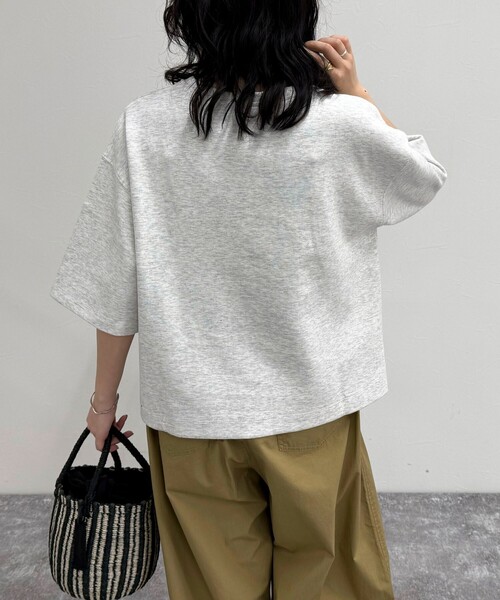 fredy emue（フレディエミュ）の「エンブレム刺繍ポンチTシャツプルオーバー（Tシャツ/カットソー・レディース・ダークネイビー/オフホワイト/ライトグレー・38）」の18枚目の写真