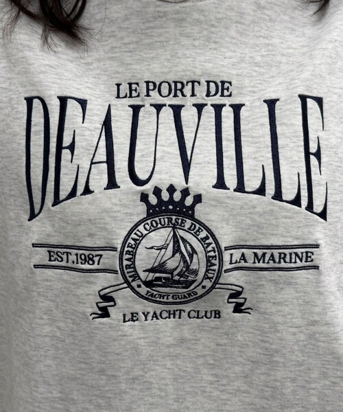 fredy emue（フレディエミュ）の「エンブレム刺繍ポンチTシャツプルオーバー（Tシャツ/カットソー・レディース・ダークネイビー/オフホワイト/ライトグレー・38）」の20枚目の写真