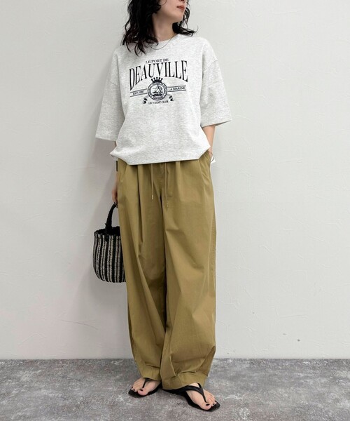 fredy emue（フレディエミュ）の「エンブレム刺繍ポンチTシャツプルオーバー（Tシャツ/カットソー・レディース・ダークネイビー/オフホワイト/ライトグレー・38）」の21枚目の写真