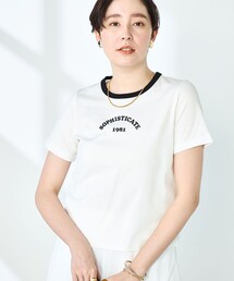 NOLLEY’S Sophi | シルケット天竺衿配色ロゴTシャツ(Tシャツ/カットソー)