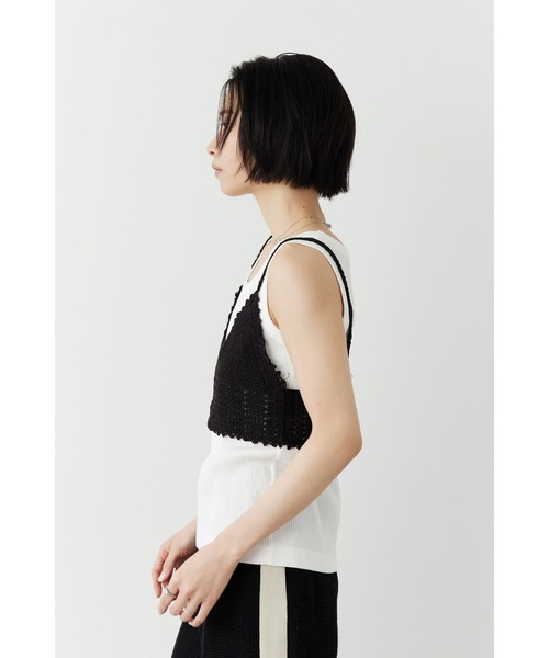 Limue（リミュ）の「カラミビスチェ付きカットソー（Tシャツ/カットソー・レディース・オフホワイト/ブラック・FREE）」の3枚目の写真