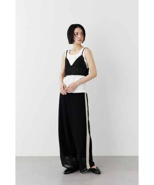 Limue（リミュ）の「カラミビスチェ付きカットソー（Tシャツ/カットソー・レディース・オフホワイト/ブラック・FREE）」の11枚目の写真