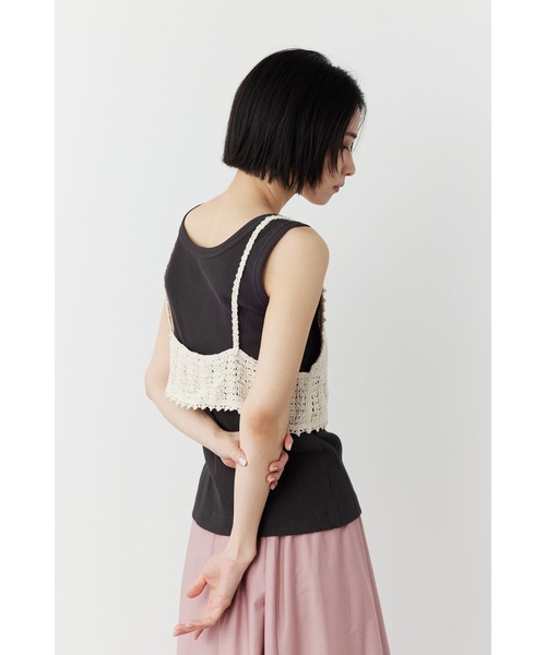 Limue（リミュ）の「カラミビスチェ付きカットソー（Tシャツ/カットソー・レディース・オフホワイト/ブラック・FREE）」の16枚目の写真