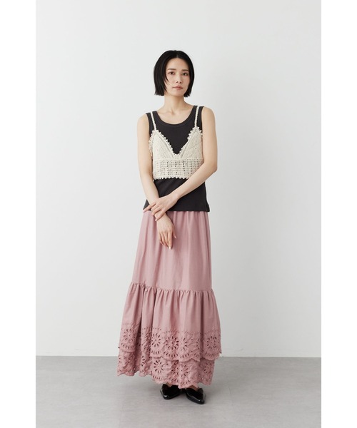 Limue（リミュ）の「カラミビスチェ付きカットソー（Tシャツ/カットソー・レディース・オフホワイト/ブラック・FREE）」の18枚目の写真