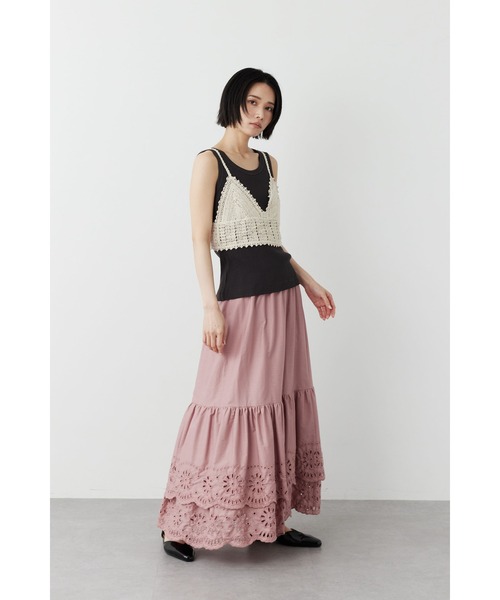 Limue（リミュ）の「カラミビスチェ付きカットソー（Tシャツ/カットソー・レディース・オフホワイト/ブラック・FREE）」の20枚目の写真