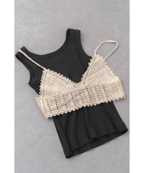 Limue（リミュ）の「カラミビスチェ付きカットソー（Tシャツ/カットソー・レディース・オフホワイト/ブラック・FREE）」の22枚目の写真