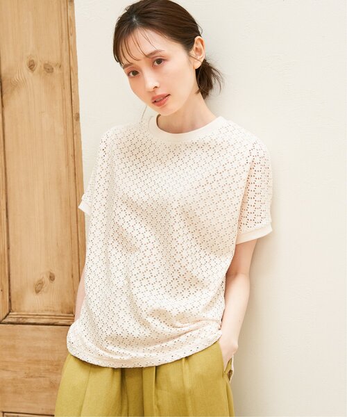 ikka(イッカ)の「アイレットレースプルオーバー(Tシャツ/カットソー・レディース・オフホワイト/ブラック/グリーン/ダークベージュ/ブルー・S/L/M)」の15枚目の写真
