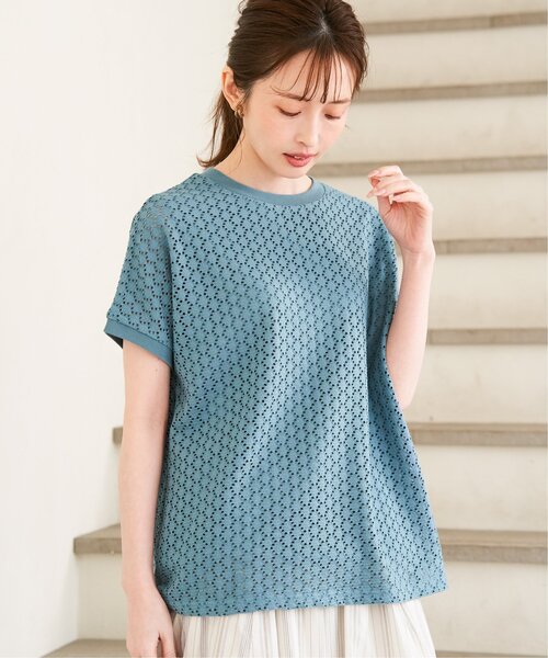 ikka(イッカ)の「アイレットレースプルオーバー(Tシャツ/カットソー・レディース・オフホワイト/ブラック/グリーン/ダークベージュ/ブルー・S/L/M)」の22枚目の写真