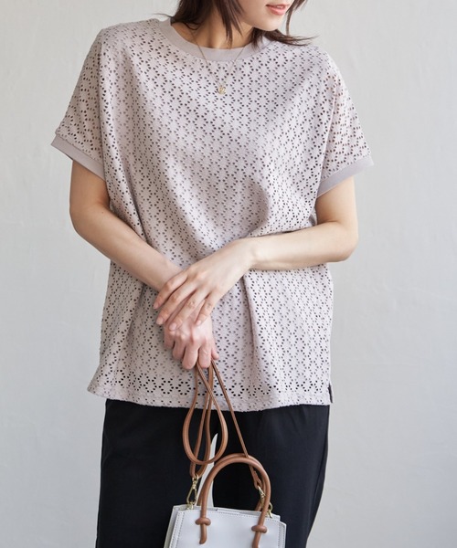 アイレットレースプルオーバー（Tシャツ/カットソー）｜ikka