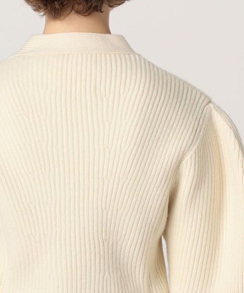 ジルサンダー+ jil sander オリーブ×ホワイト　ゆったりカーディガン Jil Sander ウィメンズ カーディガン通販 - FARFETCH