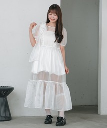 INTER FACTORY | 【mayuka】 - メレンゲシアーロングワンピース - made in INTER FACTORY(ワンピース)