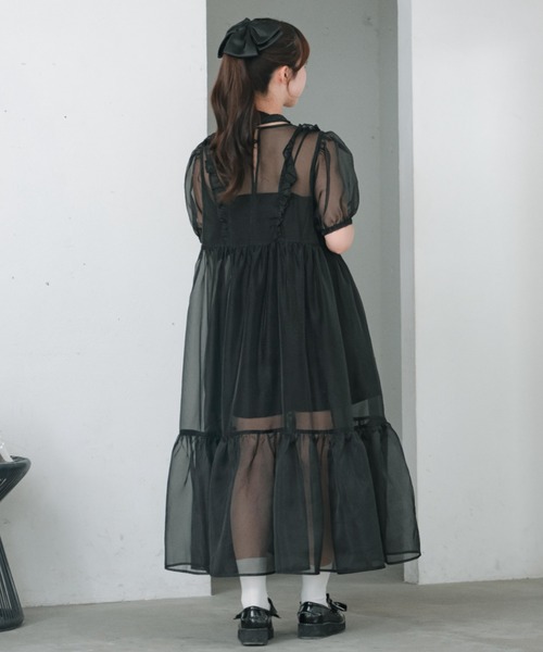 INTER FACTORY（インターファクトリー）の「【mayuka】 - メレンゲシアーロングワンピース - made in INTER FACTORY（ワンピース・レディース・ブラック/ホワイト・FREE）」の15枚目の写真