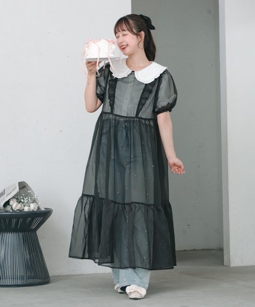 美品】マグノリアコレクション♡スクエアネックワンピース 38 2024