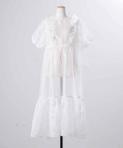 INTER FACTORY（インターファクトリー）の「【mayuka】 - メレンゲシアーロングワンピース - made in INTER FACTORY（ワンピース・レディース・ブラック/ホワイト・FREE）」の21枚目の写真
