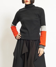 gomme | リブニット　レイヤーアームＴ(Tシャツ/カットソー)