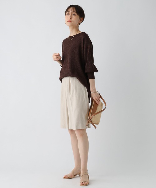 Elura(エルーラ)の「ペーパーヤーンプルオーバー/497413(ニット/セーター・レディース・ブラウン/グリーン系その他/ライトベージュ・FREE)」の8枚目の写真