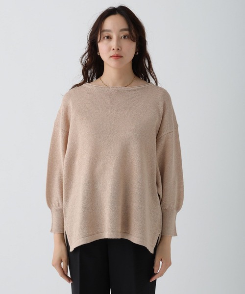 Elura(エルーラ)の「ペーパーヤーンプルオーバー/497413(ニット/セーター・レディース・ブラウン/グリーン系その他/ライトベージュ・FREE)」の12枚目の写真