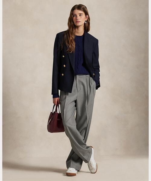 ダブルブレステッド ストレッチウール ブレザー（テーラードジャケット