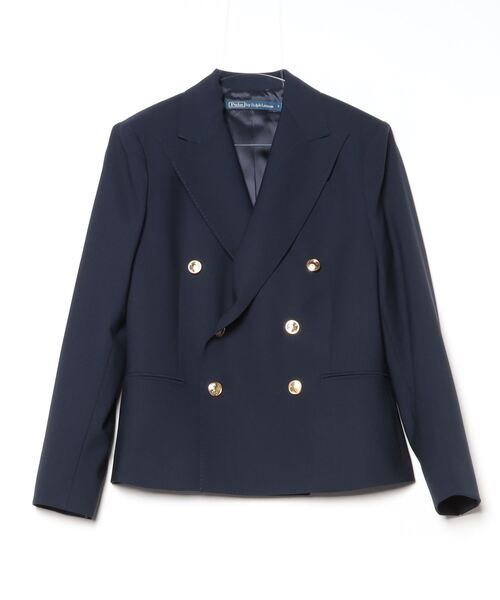 ダブルブレステッド ストレッチウール ブレザー（テーラードジャケット