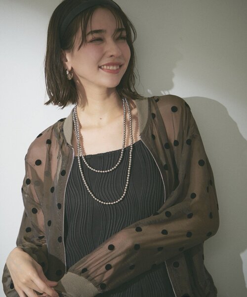 Remind me and forever シアーフロッキードットブルゾン シアーフロッキードットブルゾン | Remind me and forever