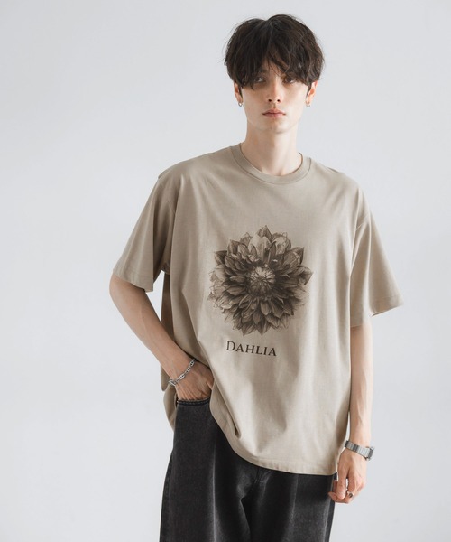 RAGEBLUE(レイジブルー)の「ボタニカルフォトプリントTシャツ(Tシャツ/カットソー・メンズ・ホワイト/ブラック/ベージュ・MEDIUM/LARGE)」の3枚目の写真