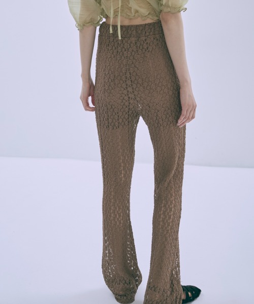 EN NEUME(エンノイム)の「Cut Lace Soft Flare Pants & Layered Skirt Set(その他パンツ・レディース・ブラウン/アイボリー/ブラック・FREE)」の15枚目の写真