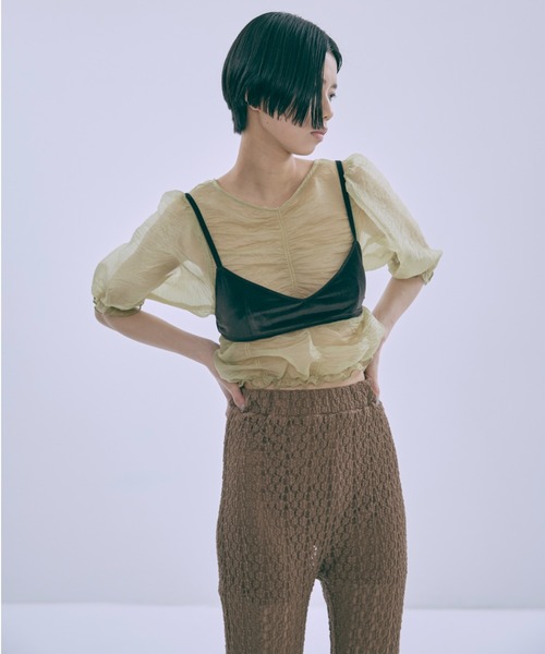 EN NEUME(エンノイム)の「Cut Lace Soft Flare Pants & Layered Skirt Set(その他パンツ・レディース・ブラウン/アイボリー/ブラック・FREE)」の13枚目の写真
