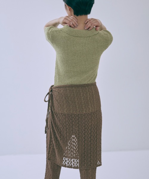 EN NEUME(エンノイム)の「Cut Lace Soft Flare Pants & Layered Skirt Set(その他パンツ・レディース・ブラウン/アイボリー/ブラック・FREE)」の18枚目の写真