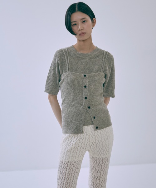 EN NEUME(エンノイム)の「Cut Lace Soft Flare Pants & Layered Skirt Set(その他パンツ・レディース・ブラウン/アイボリー/ブラック・FREE)」の4枚目の写真
