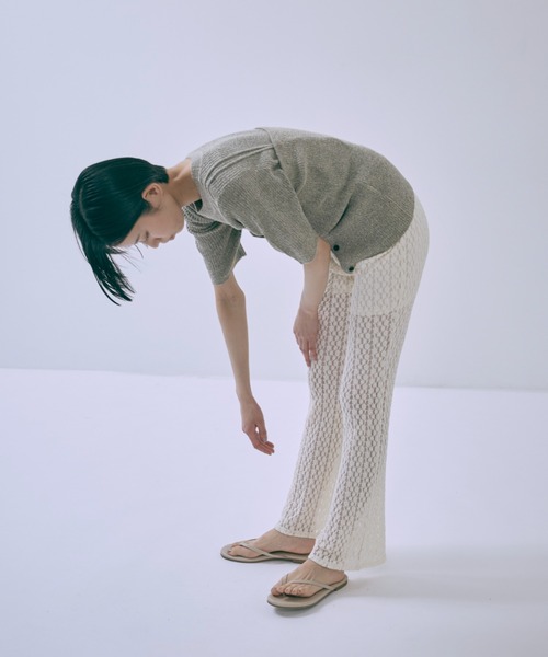 EN NEUME(エンノイム)の「Cut Lace Soft Flare Pants & Layered Skirt Set(その他パンツ・レディース・ブラウン/アイボリー/ブラック・FREE)」の6枚目の写真