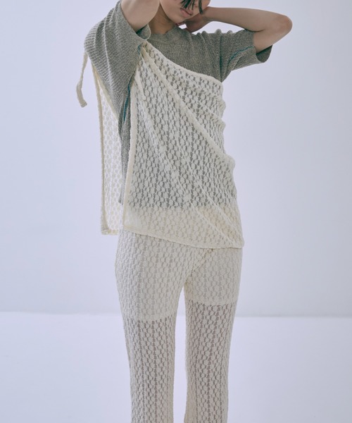 EN NEUME(エンノイム)の「Cut Lace Soft Flare Pants & Layered Skirt Set(その他パンツ・レディース・ブラウン/アイボリー/ブラック・FREE)」の9枚目の写真
