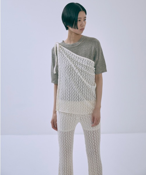 EN NEUME(エンノイム)の「Cut Lace Soft Flare Pants & Layered Skirt Set(その他パンツ・レディース・ブラウン/アイボリー/ブラック・FREE)」の10枚目の写真