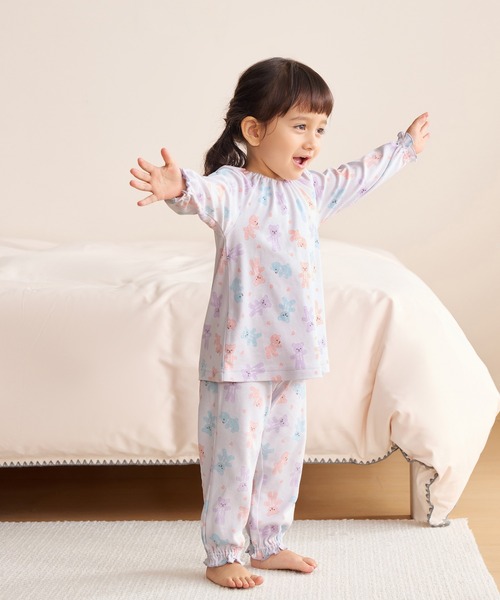 ベビーパジャマ house on the hill / Pajamas (Ballet)90 セール】のびのび腹巻付き毛玉ができにくいスムースガーリー長袖