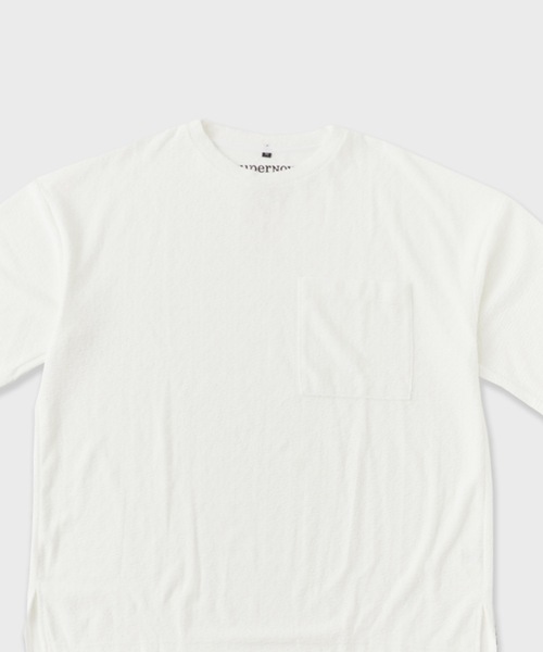 superNova.(スーパーノヴァ)の「superNova./スーパーノヴァ Big pocket Tee-Watre Surface Pile Tシャツ 夏服(Tシャツ/カットソー・メンズ・ホワイト・M)」の2枚目の写真