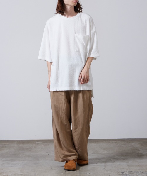 superNova.(スーパーノヴァ)の「superNova./スーパーノヴァ Big pocket Tee-Watre Surface Pile Tシャツ 夏服(Tシャツ/カットソー・メンズ・ホワイト・M)」の11枚目の写真