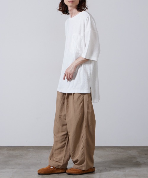 superNova.(スーパーノヴァ)の「superNova./スーパーノヴァ Big pocket Tee-Watre Surface Pile Tシャツ 夏服(Tシャツ/カットソー・メンズ・ホワイト・M)」の12枚目の写真