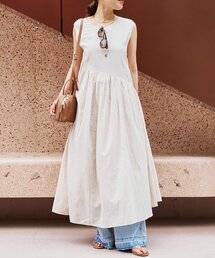 un dix cors（アンディコール）の「《涼し気な印象・綿100％》インド綿ノースリーブワンピース（ワンピース）」